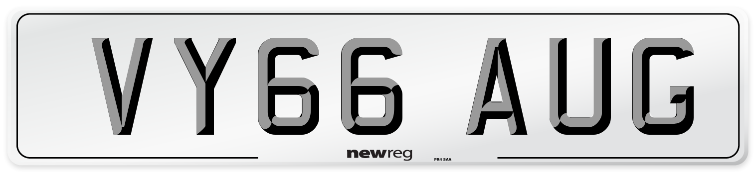 VY66 AUG Number Plate from New Reg